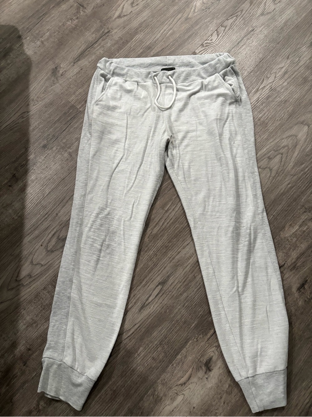 Monrow Light Gray Drawstring Jogger Pants